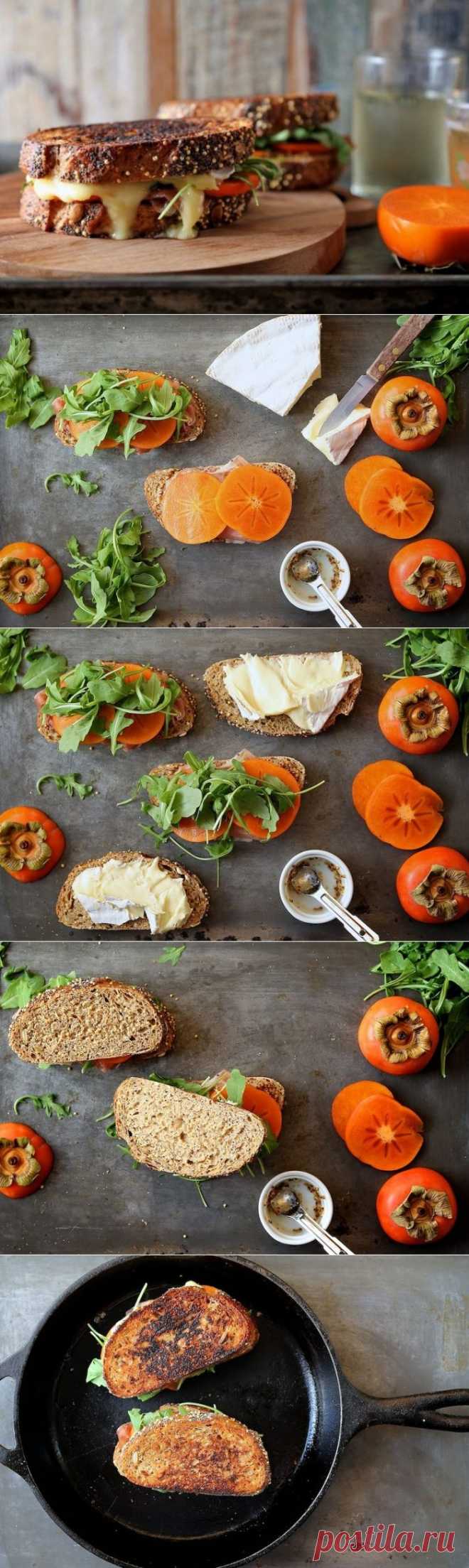 Горячие бутерброды с хурмой, очень вкусный фото рецепт