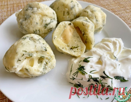 Ленивые вареники с зеленью и сыром – кулинарный рецепт