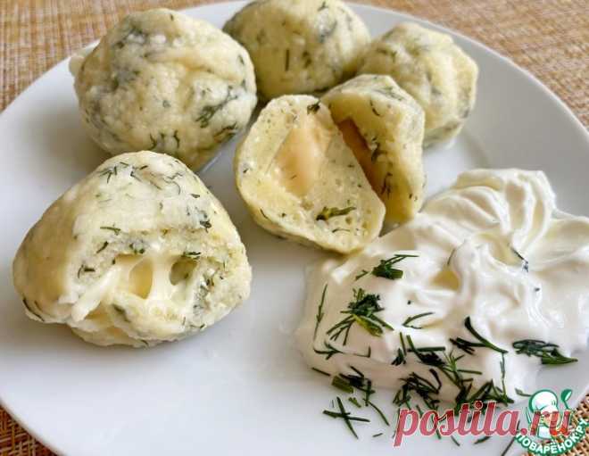 Ленивые вареники с зеленью и сыром – кулинарный рецепт