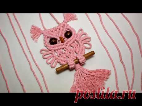 СОВА МАКРАМЕ. OWL MACRAME.