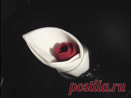 pliage serviette décoration table arome - YouTube