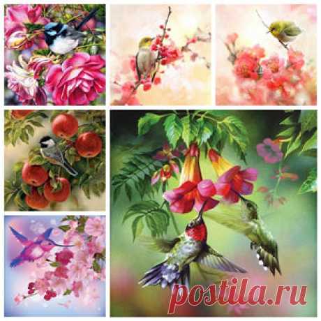 Birds and Flowers Collection Diamond Art Painting Kit – DiamondArtGifts