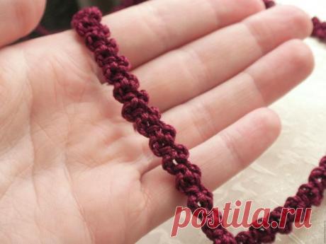 Как вязать шнур-ленту крючком - Вязание - Моя копилочка