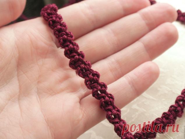 Как вязать шнур-ленту крючком - Вязание - Моя копилочка