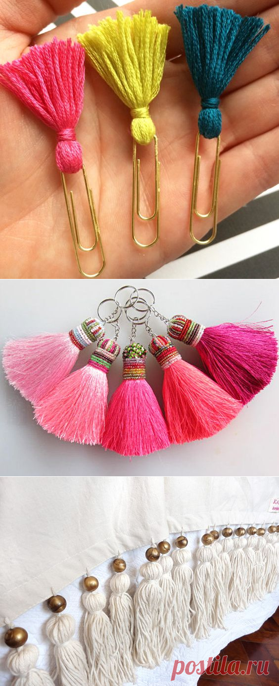 Кисточки из ниток — Сделай сам, идеи для творчества - DIY Ideas