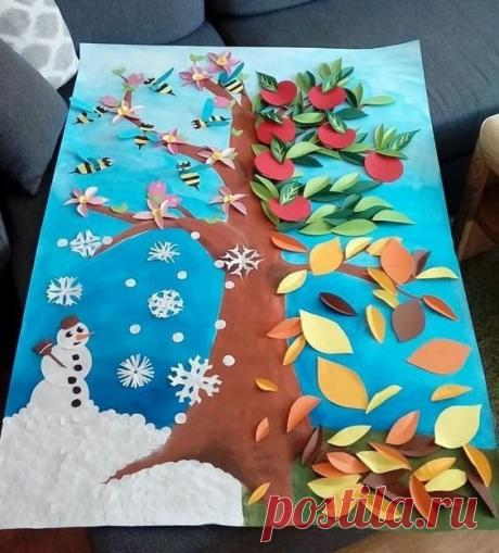 Объёмные аппликации из цветной бумаги.
Идеи.