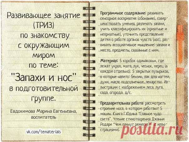 #tematerials_sensory #tematerials_smell
-----------------------------------------------------------------------------------------------------------------------------— 
Развивающее занятие (ТРИЗ) по знакомству с окружающим миром по теме 