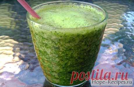 Зелёный коктейль из шпината с огурцом © Кулинарный блог #Рецепты Надежды