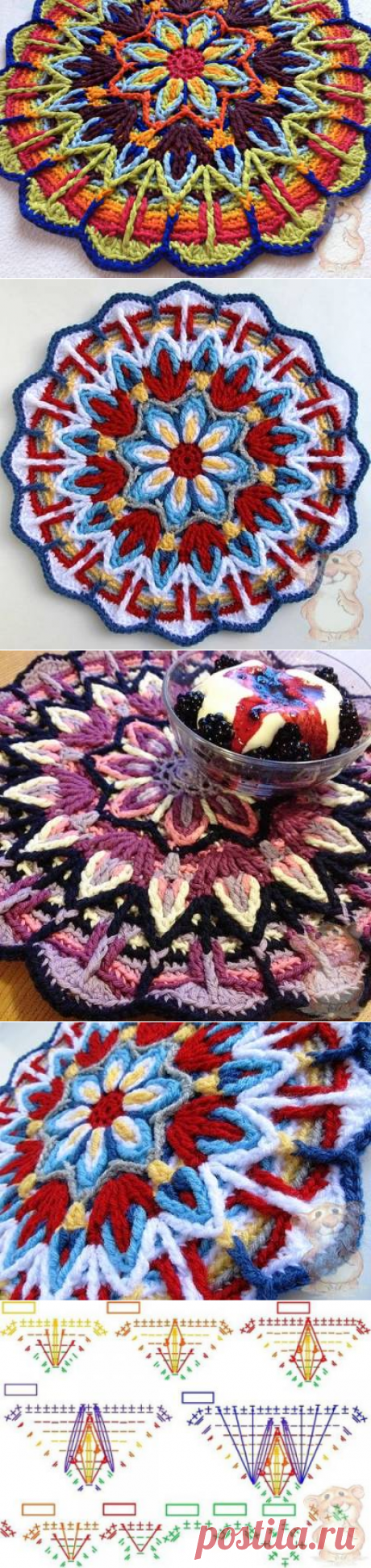 Техника Overlay Crochet или вязаная крючком мандала - модели, схемы, описания - Форум о вязании спицами и крючком
