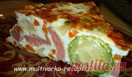 Омлет с овощами в мультиварке