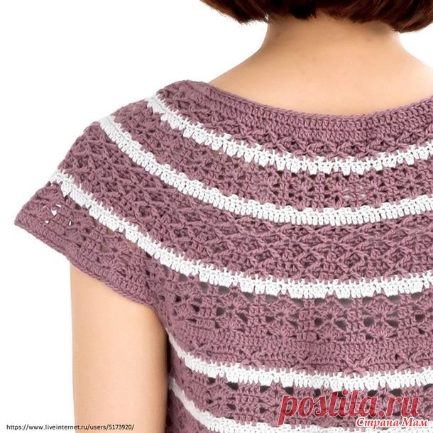 Полосатый топик в тонкую полоску. - Все в ажуре... (вязание крючком) - Страна Мам
