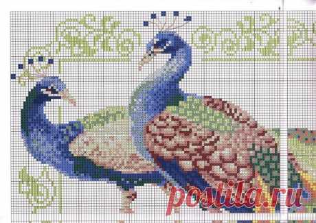 Вышивка "Павлины".