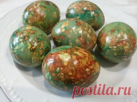 Как КРАСИВО покрасить яйца на ПАСХУ.МРАМОРНЫЕ ЯЙЦА на Пасху.we paint eggs for easter - YouTube