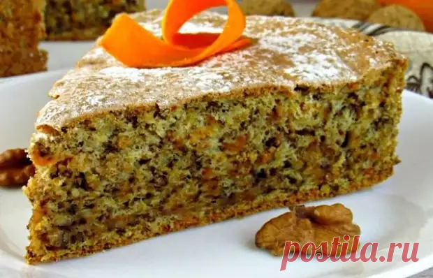 Бесподобный тыквенный пирог с орехами - Вкусные рецепты - медиаплатформа МирТесен