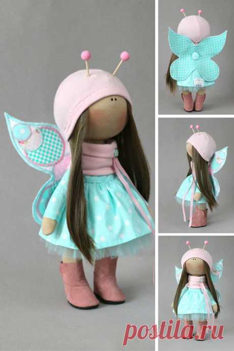 Butterfly doll Interior doll Handmade doll by AnnKirillartPlace
