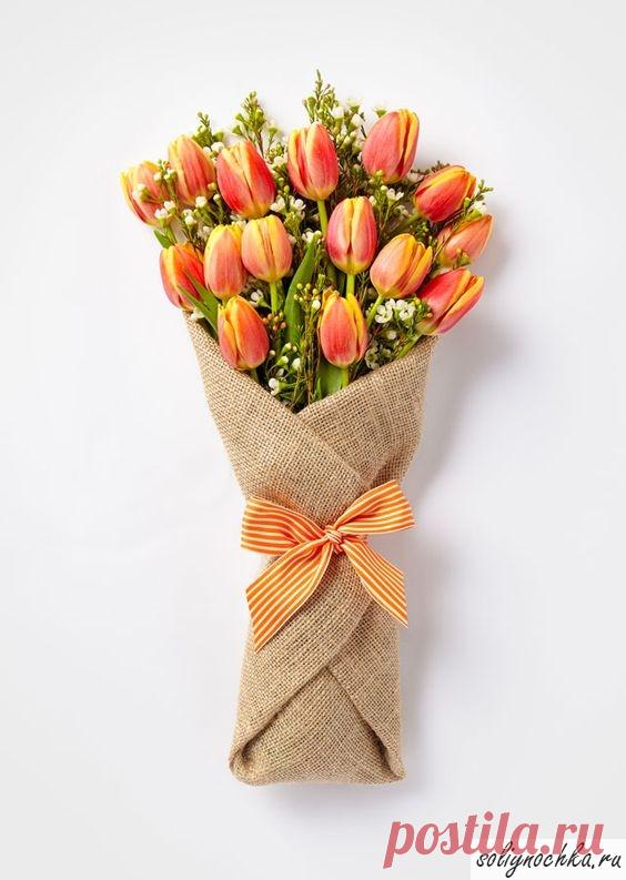 Букет из оранжевых тюльпанов, фото на тему 