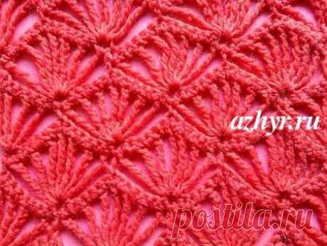 Ажурный узор крючком №17