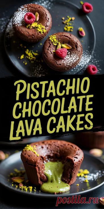 Фисташково-шоколадные кексы с жидкой начинкой - Pin Desserts