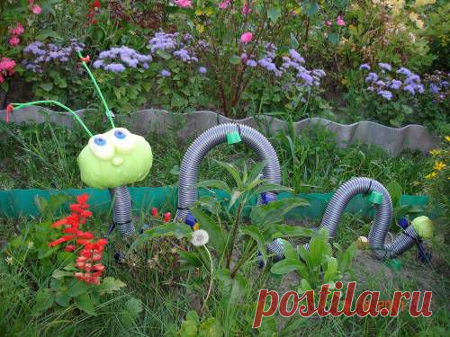 Симпатичная гусеница из шланга от пылесоса - ideidetsploshad.info