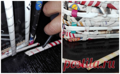 Как сплести корзинку из старых журналов и сделать это круче, чем в магазинеr