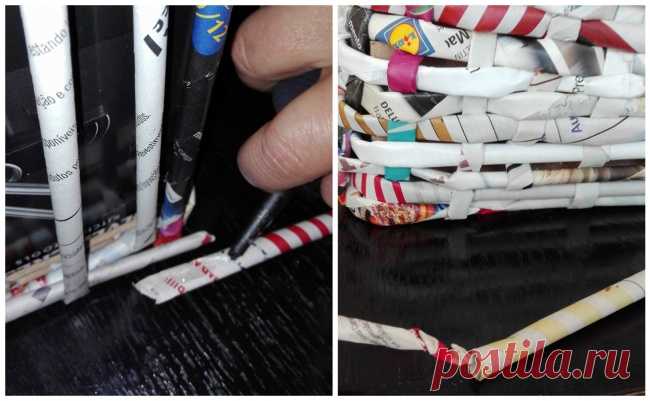 Как сплести корзинку из старых журналов и сделать это круче, чем в магазинеr