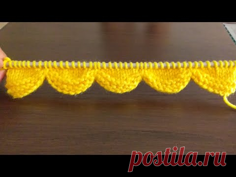 Knitted border | Lace border | Easy Designer Border (Scallop Border)