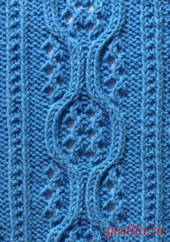 Узор 639 - "Японская коса".  Этот ажурный узор будет настоящим украшением вашего вязаного изделия. А вязать его не так трудно, как может показаться на первый взгляд. Для вязания кардиганов, жилетов, джемперов и прочего. Пряжу лучше выбрать классическую, ровную, можно любую по составу.