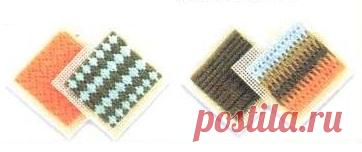 Прямые швы по канве