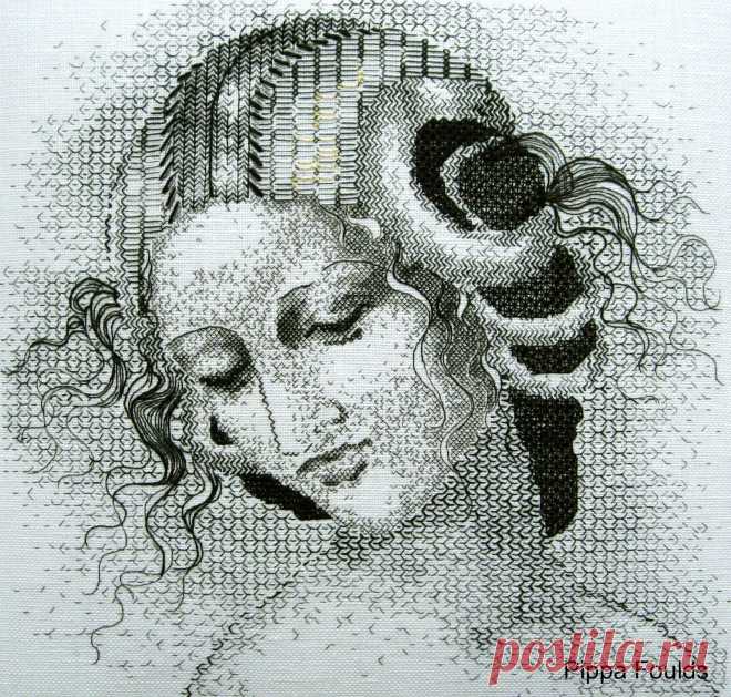 The incredible beauty of blackwork embroidery: photos and links