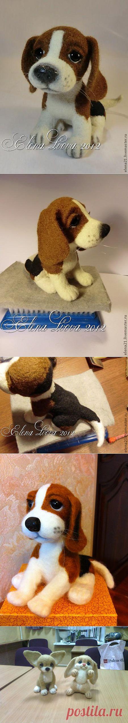 Мастер-класс по валянию щеночка бигля из шерсти - Ярмарка Мастеров - ручная работа, handmade