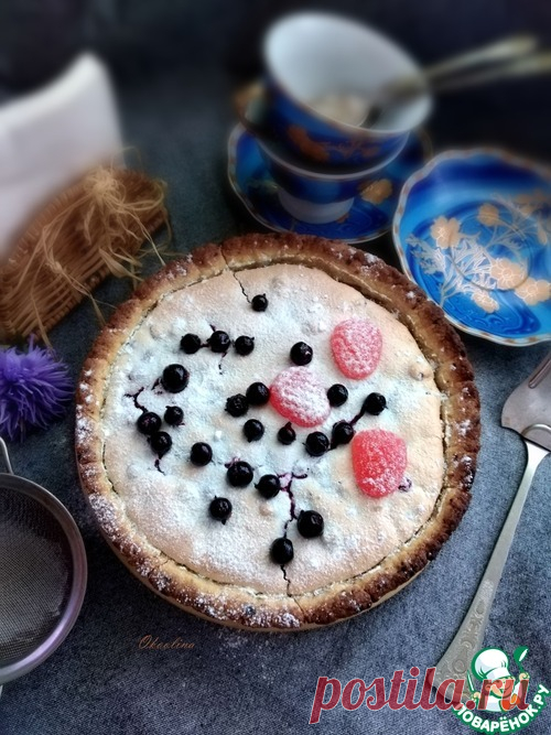Песочный пирог с чёрной смородиной – кулинарный рецепт