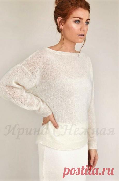 Идея кофточки из мохера в подарок на новый год. Модели спицами Ким Харгривз и другие. Идеи креативного оформления в вязании. | Ирина СНежная & Вязание | Яндекс Дзен