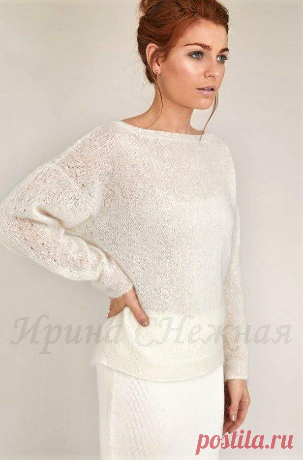 Идея кофточки из мохера в подарок на новый год. Модели спицами Ким Харгривз и другие. Идеи креативного оформления в вязании. | Ирина СНежная & Вязание | Яндекс Дзен