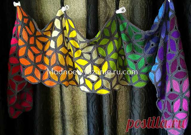 Вязание для начинающих в технике пэчворк спицами - Modnoe Vyazanie ru.com