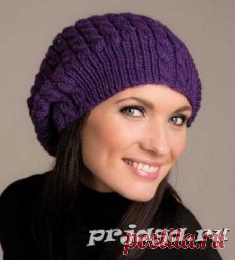 Женская шапка и берет спицами или крючком