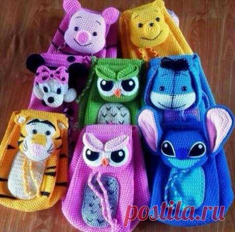 Вяжем вместе детский рюкзачёк! Полный МК каждого! Забирайте в закрома! | Вяжем, лепим, творим, малюем) | Дзен