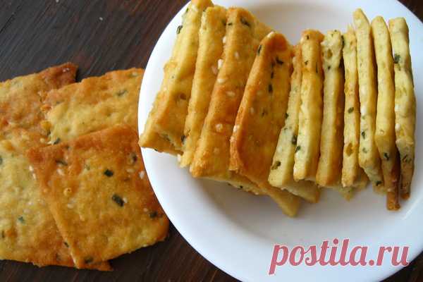 Печенье с сыром и луком | Любимые рецепты