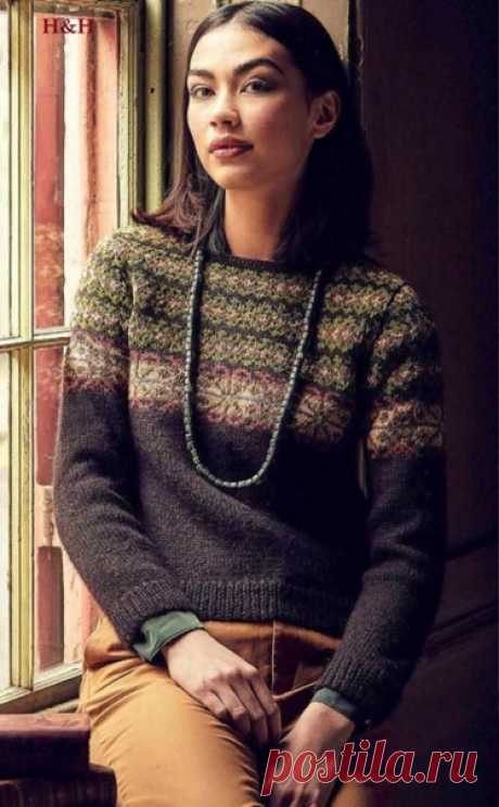 Пуловер Anglesey с жаккардовым узором от Marie Wallin

Размер: S (M, L, XL, XXL).
Для окружности груди 81-86 (91-97, 102-107, 112-117, 122-127) см.