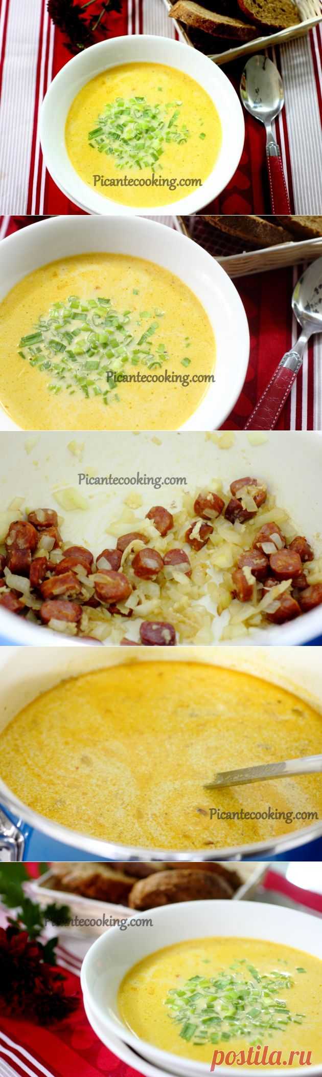 Картофельный суп с кориандром и колбасками | Picantecooking