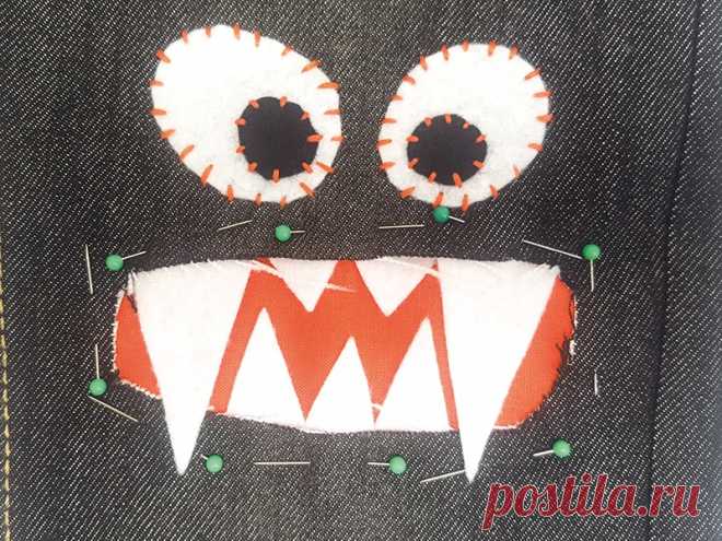 Идеи  заплатка на детских джинсах