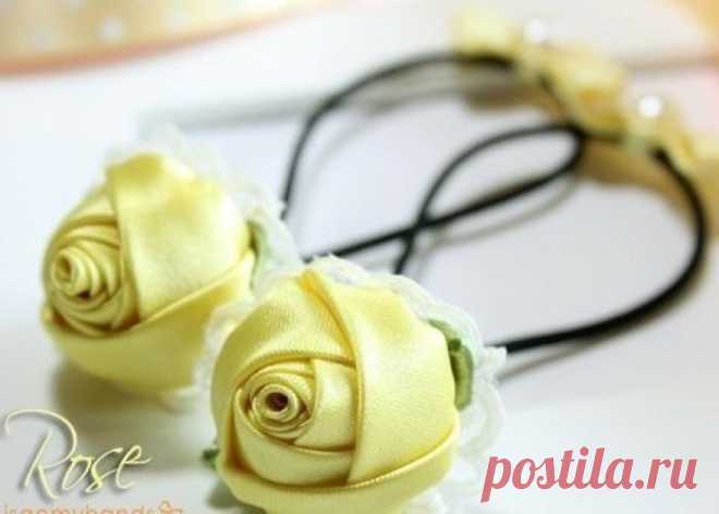 Розочка из лент