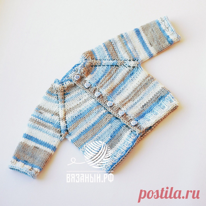 Кофта реглан спицами сверху для ребенка.