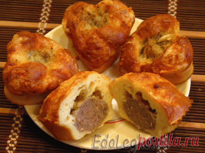 оригинальные пирожки с мясом в виде мясных маффинов