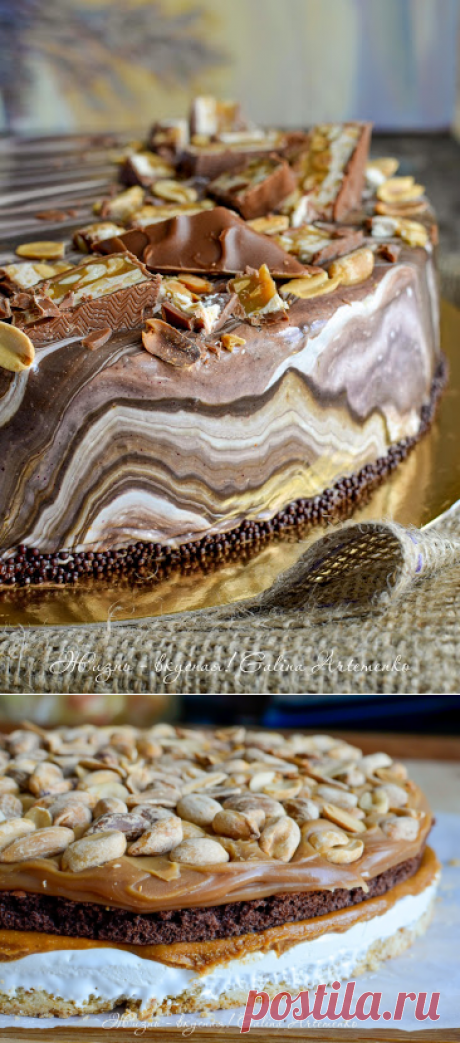 Мужское сладенькое: торт “Сникерс” с темным пивом - Жизнь - вкусная! — ЖЖ