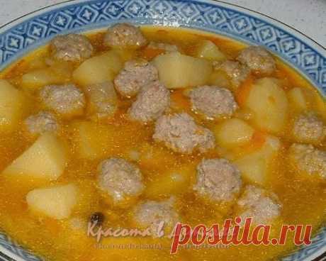 Картофельный суп с фрикадельками