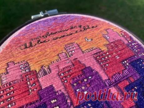 Embroidery Tutorial - City Sunset (How It Goes) by Bethany Spaniel