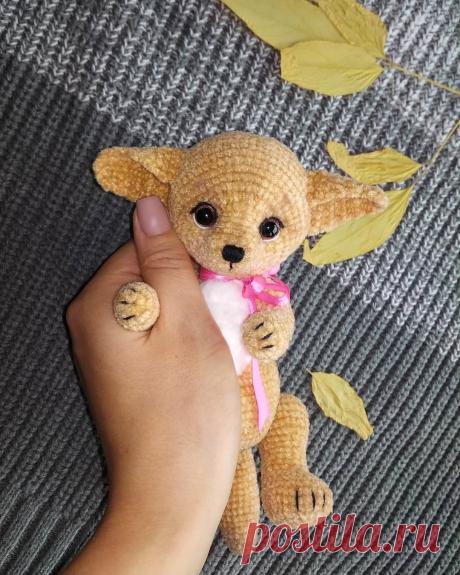 PDF Лисёнок Фенек крючком. FREE crochet pattern; Аmigurumi animal patterns. Амигуруми схемы и описания на русском. Вязаные игрушки и поделки своими руками #amimore - Лиса, лисица, лисёнок Фенек, лисичка.