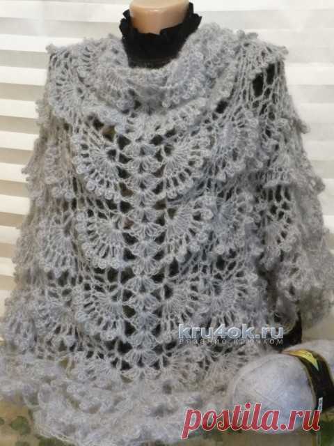 Вязаная накидка Нежность. Работа Светланы Клименко - вязание крючком на kru4ok.ru