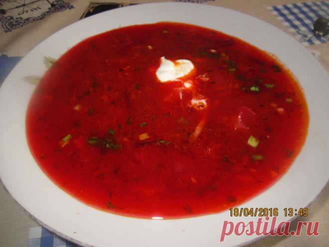Борщ с пампушками