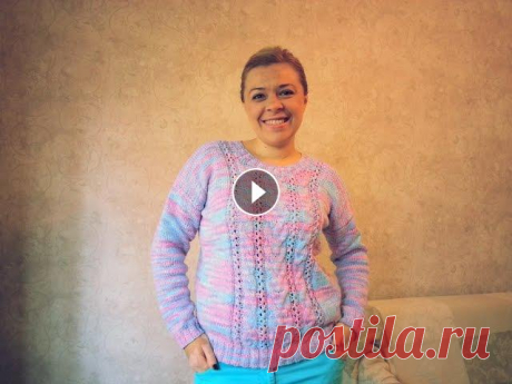 Летний вязаный пуловер со жгутами и ажурными полосками. Спицы. МК. Очень простой!

сандалики для девочки крючком